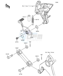 Z1000 ZR1000FGF FR GB XX (EU ME A(FRICA) drawing Brake Pedal