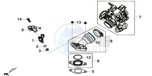 GTS 125I EURO4 SPORT L7 drawing INLET /  FUEL INJECTOR /  THROTTLE VALVE