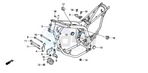 XL600V TRANSALP drawing FRAME BODY