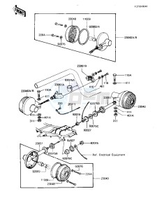 KZ 440 A [LTD] (A2-A4) [LTD] drawing TURN SIGNALS -- F_NO.026111-- --- F_NO.500001-- - -- 81-83 A2_A3_A4- -