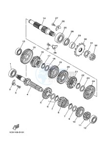 YZ125 (B0V6) drawing TRANSMISSION