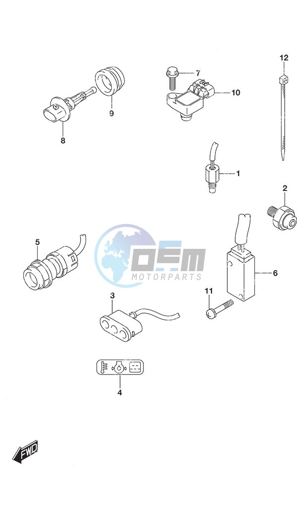 Sensor/Switch Tiller Handle w/Power Tilt