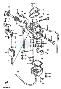 DR600R (E2) drawing CARBURETOR