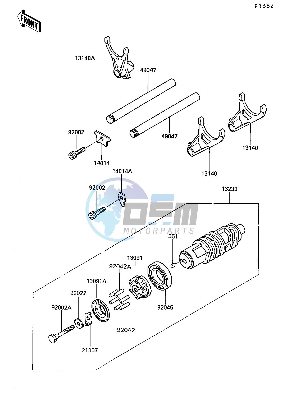 GEAR CHANGE DRUM_SHIFT FORK-- S- -