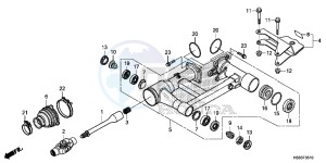 TRX250TMG TRX420 Europe Direct - (ED) drawing SWINGARM