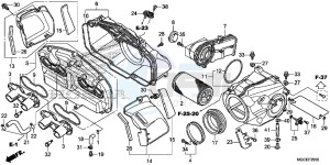 CB1100SAE CB1100 UK - (E) drawing AIR CLEANER