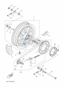 YZF125-A YZF-R125 (BNU1) drawing REAR WHEEL