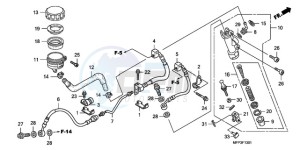 CB1300SA9 Australia - (U / ABS BCT MME TWO TY2) drawing RR. BRAKE MASTER CYLINDER (CB1300A/CB1300SA)