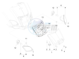 GTV 300 4T 4V ie Touring (NAFTA, APAC) (CN, USA) drawing Rear headlamps - Turn signal lamps