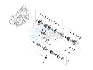 RS 125 Replica E4 ABS (APAC) drawing Gear box - Gear assembly