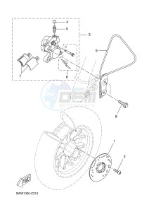 CW50 BW'S (5WWU) drawing FRONT BRAKE CALIPER