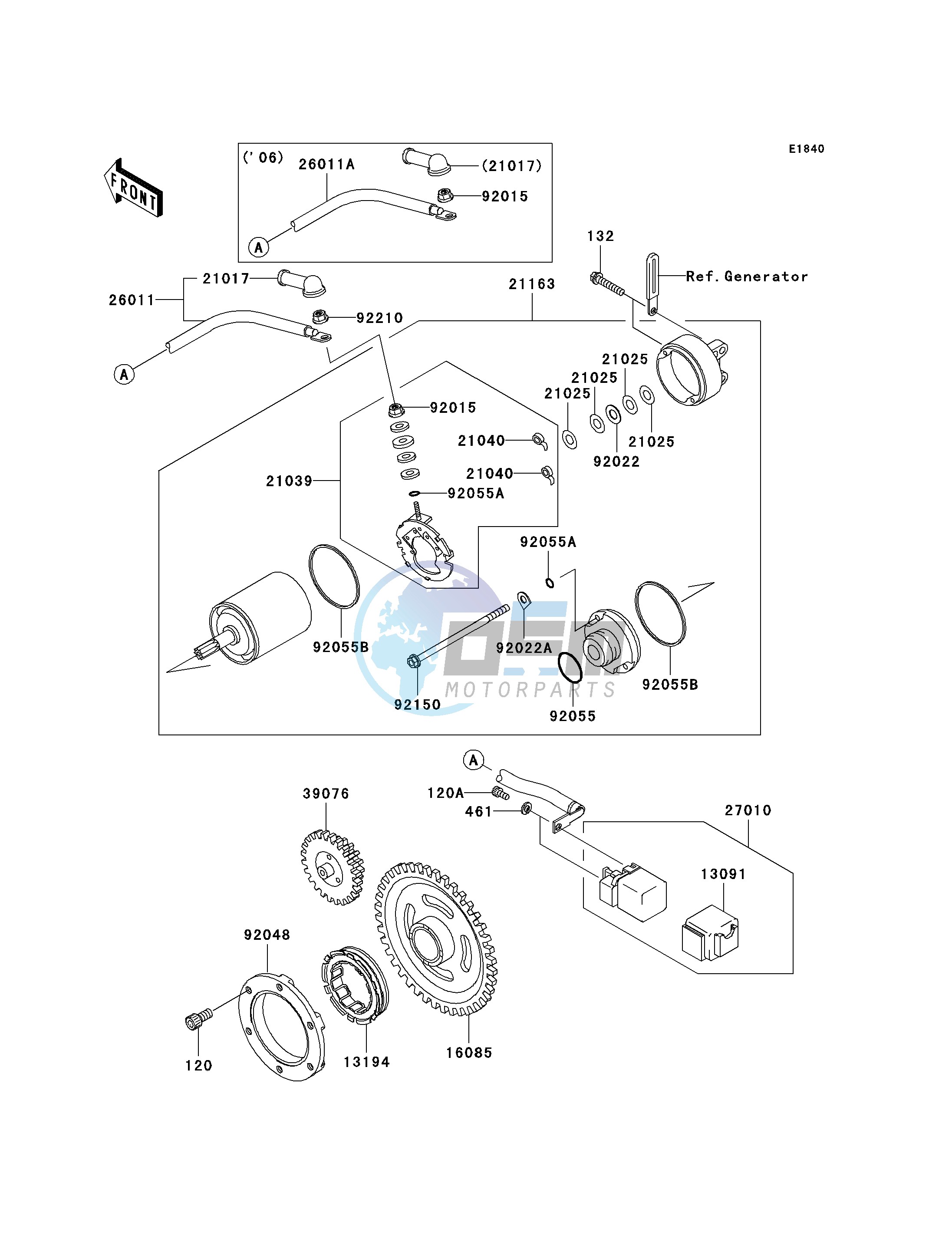 STARTER MOTOR-- E6F_E7F_E8F- -