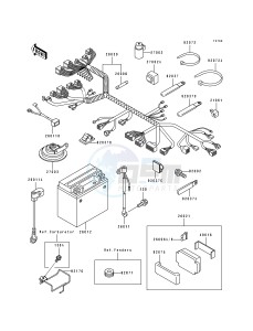 ZX 750 M [NINJA ZX-7R] (M1-M2) [NINJA ZX-7R] drawing CHASSIS ELECTRICAL EQUIPMENT