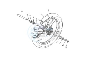 YZ 125 drawing FRONT WHEEL