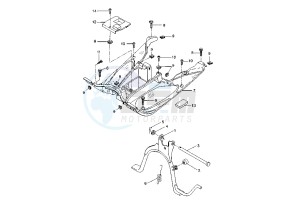 YQ AEROX 50 drawing STAND- FOOTREST