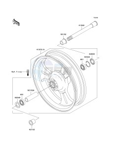 VN 1600 B [VULCAN 1600 MEAN STREAK] (B6F-B8FA) B6F drawing FRONT WHEEL