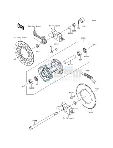 KLX150L KLX150EEF XX (EU ME A(FRICA) drawing Rear Hub