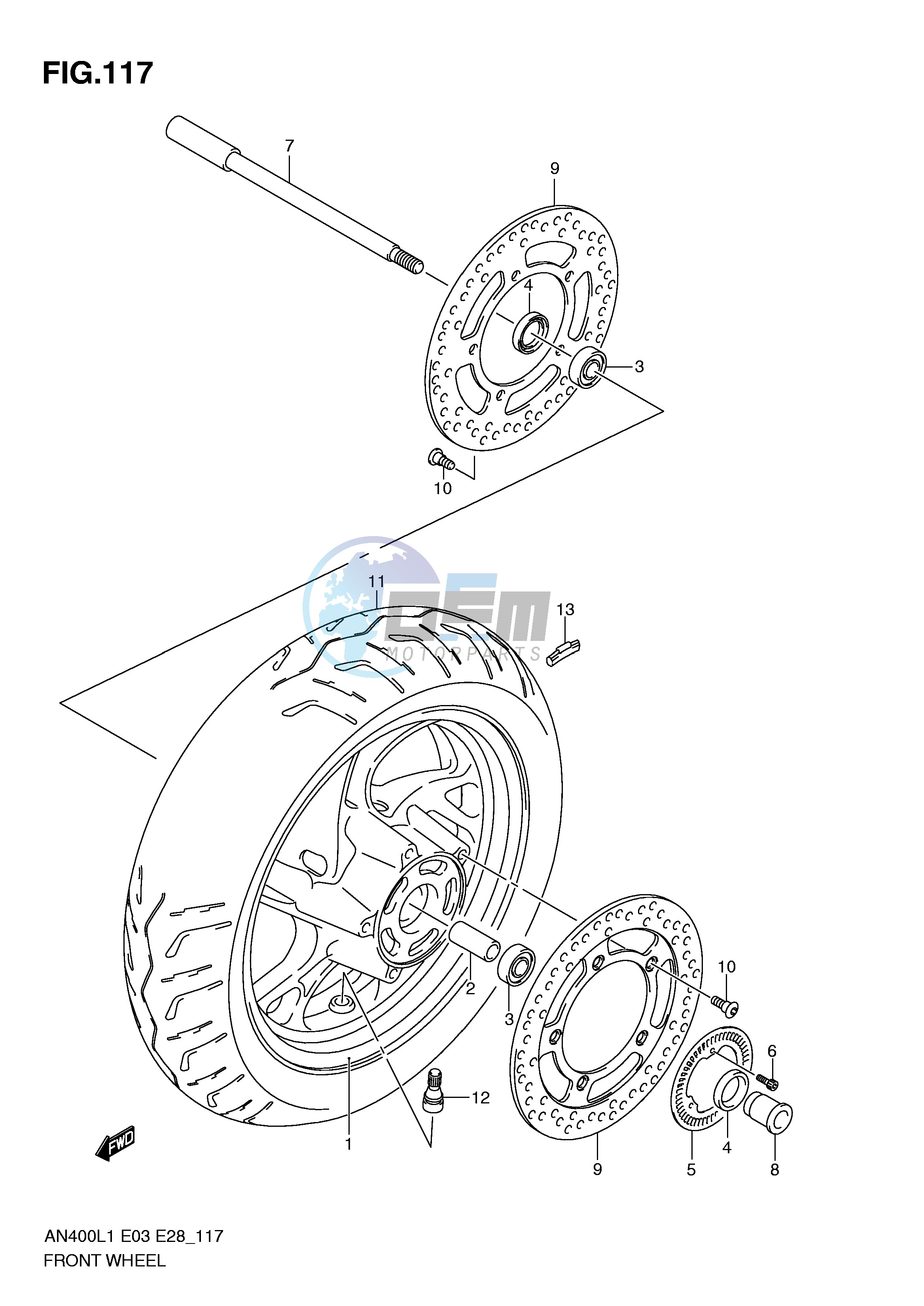 FRONT WHEEL (AN400ZAL1 E28)