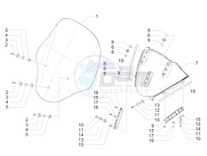 MP3 300 LT Sport ABS drawing Windshield - Glass