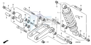 CBF1000AA UK - (E / MKH) drawing REAR CUSHION