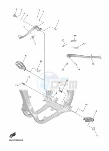 WR450F (BDB4) drawing STAND & FOOTREST