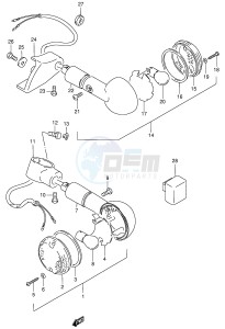 VS600GL (E2) INTRUDER drawing TURN SIGNAL LAMP (MODEL S)