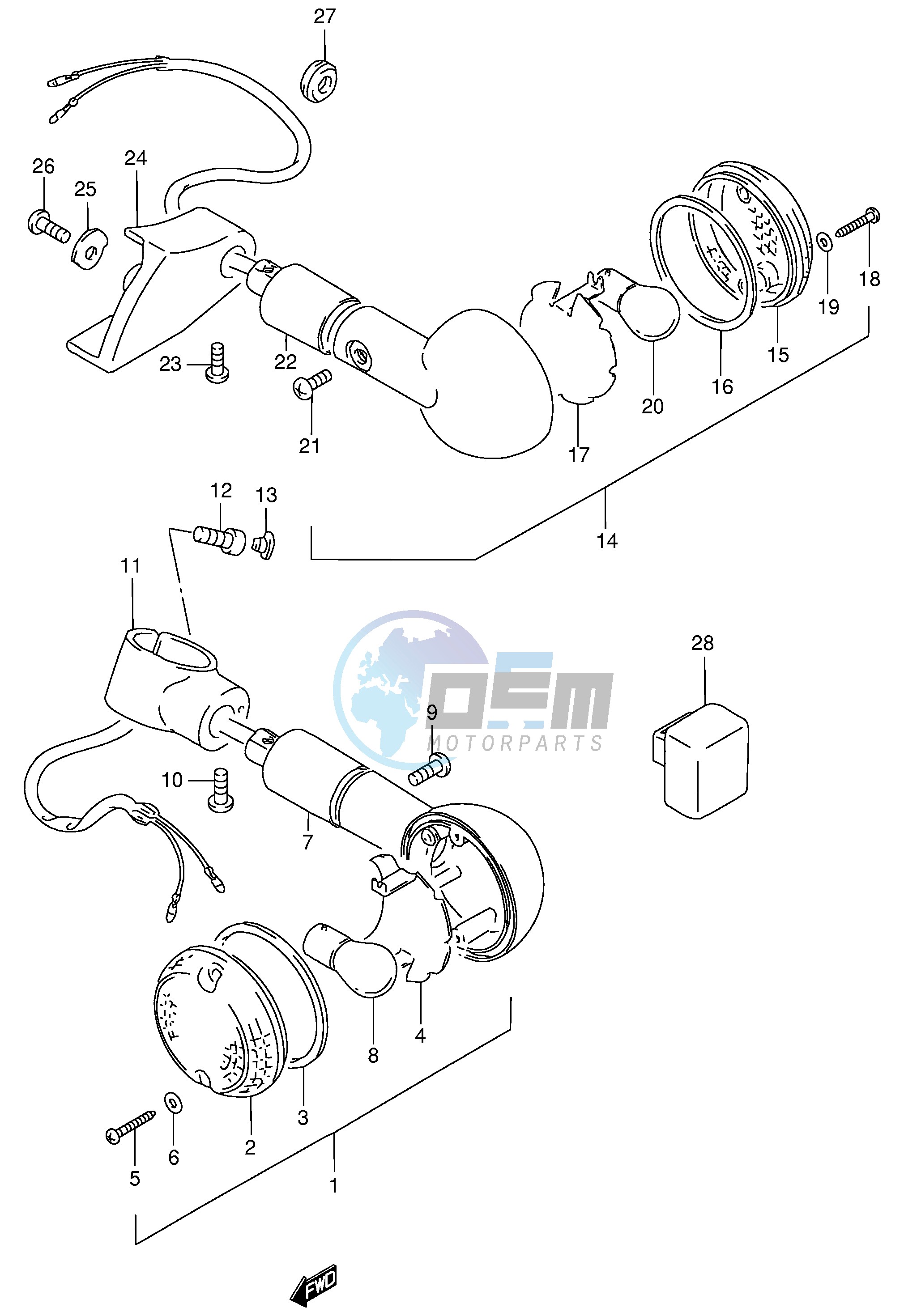 TURN SIGNAL LAMP (MODEL S)