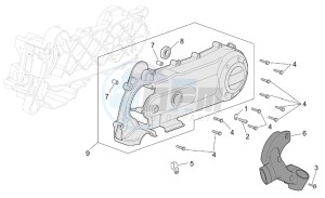 Scarabeo 100 4T e2 drawing Variator cover