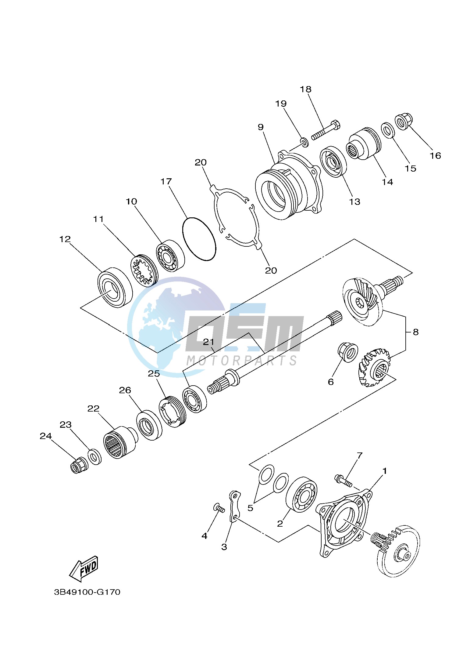 MIDDLE DRIVE GEAR