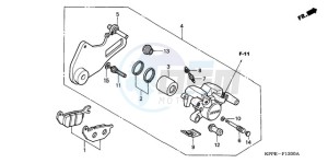 CBR125RWA Europe Direct - (ED / BLA) drawing REAR BRAKE CALIPER