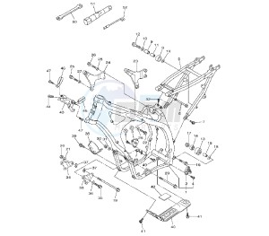 YZ F 250 drawing FRAME