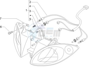 X9 125 Evolution potenziato (UK) drawing Head lamp - Turn signal lamps