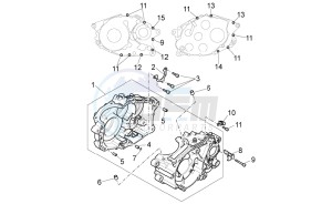 Pegaso Strada-Trail 650 ie drawing Crankcase I