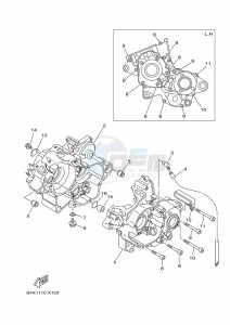 YZ125 (B4XA) drawing CRANKCASE