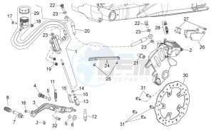 Shiver 750 USA USA drawing Rear brake system