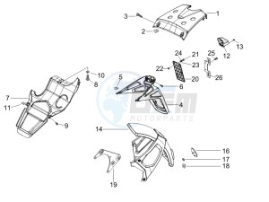 Runner 200 VXR 4t Race e3 drawing Rear cover - Splash guard