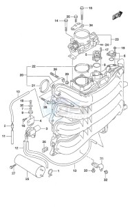 DF 200A drawing Intake Manifold/Throttle Body