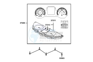 DOWNTOWN 300 I ABS drawing Speedometer