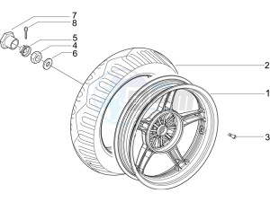 Liberty 50 4t drawing Rear Wheel