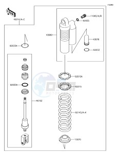 KX85-II KX85DFF EU drawing Shock Absorber(s)