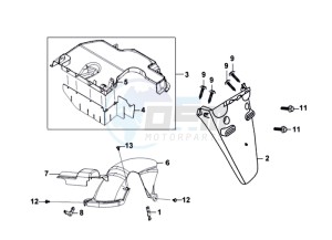 FIDDLE II 50 45KMH NEW ENGINE drawing REAR FENDER - MUDGUARD