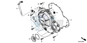 CB500FAE CB500F ABS UK - (E) drawing RIGHT CRANKCASE COVER