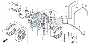 TRX350FM RANCHER 4X4 drawing FRONT BRAKE PANEL