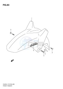 DL650 (E3) V-Strom drawing FRONT FENDER (DL650AL1 E3)