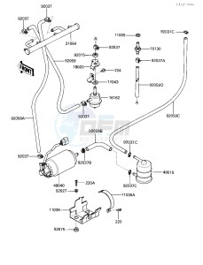 ZX 750 E [GPZ 750 TURBO] (E1-E2) [GPZ 750 TURBO] drawing FUEL PUMP