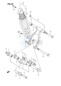 DR650 (E4) drawing REAR CUSHION LEVER