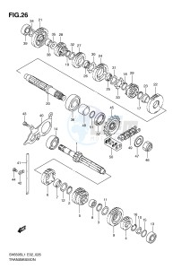 SV650S (E2) drawing TRANSMISSION (SV650SUL1 E24)