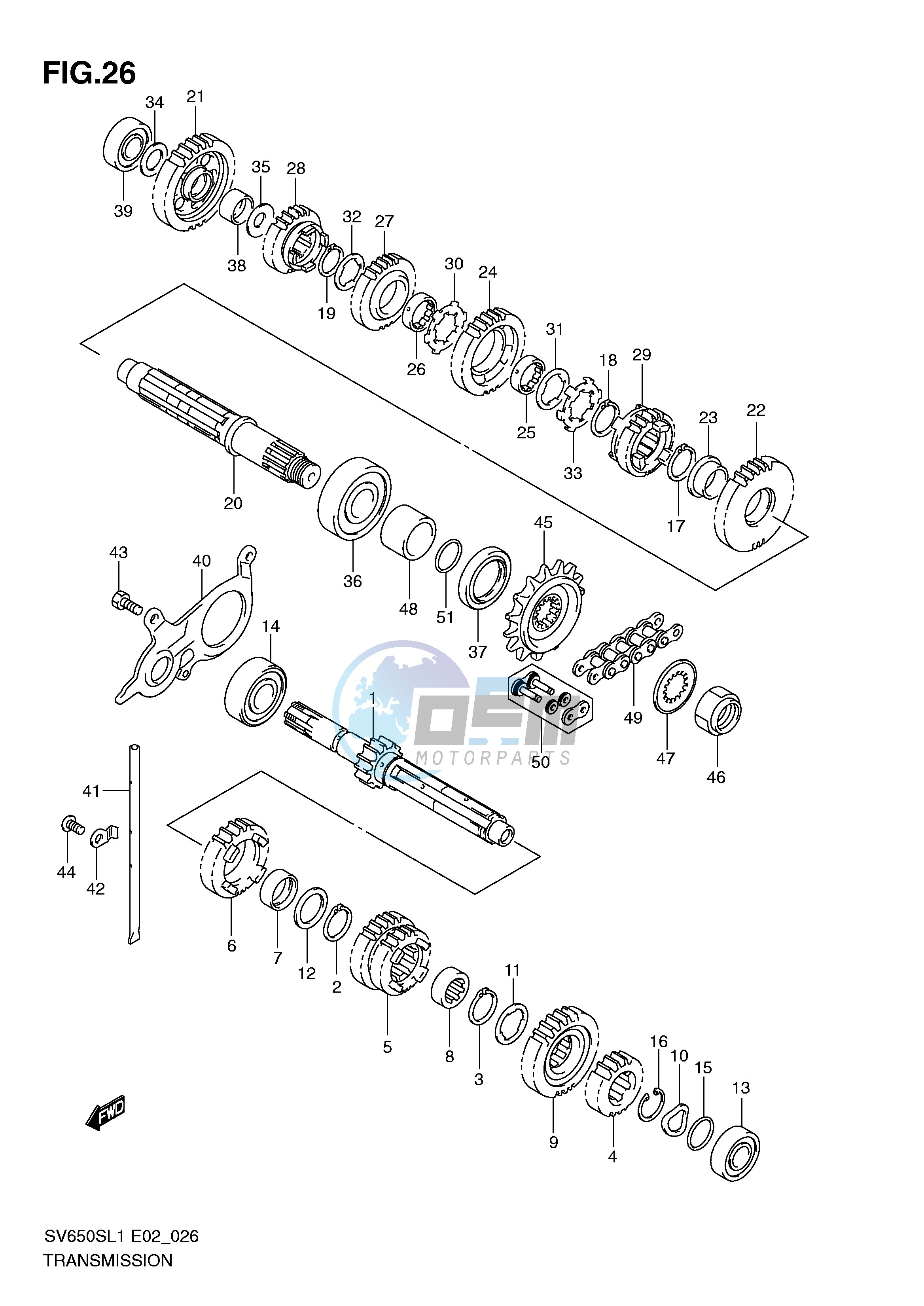 TRANSMISSION (SV650SUL1 E24)