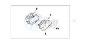 CBF1000T9 UK - (E / ABS MKH) drawing 33 LITRE PANNIER SET PEARL AMBER YELLOW