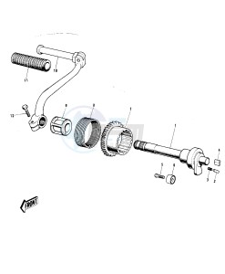 G5 100 drawing KICKSTARTER MECHANISM -- 72-73 G5-A- -